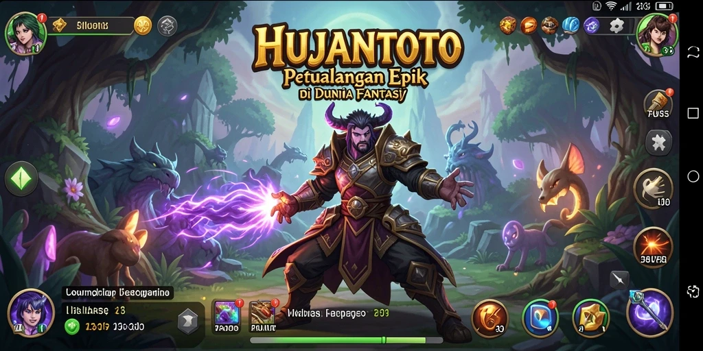 Gameplay mendebarkan dengan pertarungan epik di HUJANTOTO.