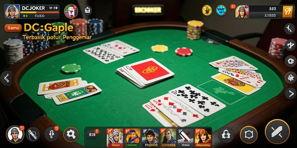 Tampilan gameplay IDCJOKER yang seru dan interaktif dalam permainan Gaple.