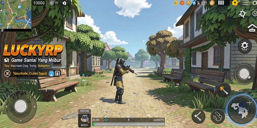 Tampilan gameplay LUCKYRP yang seru dan interaktif.