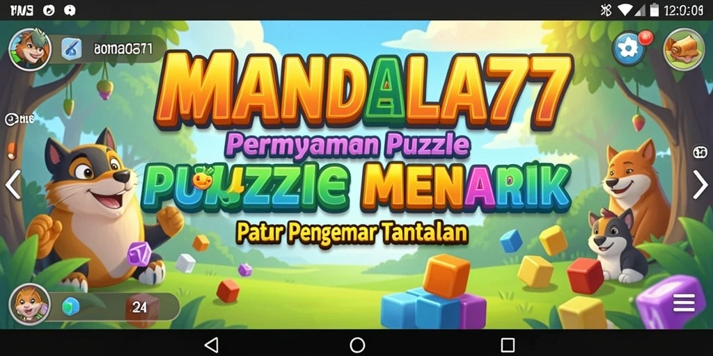 Tampilan gameplay menakjubkan dalam MANDALA77 yang penuh warna.