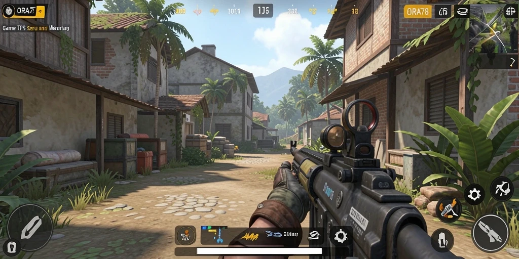 Tampilan gameplay seru di ORA78 dengan aksi taktis.