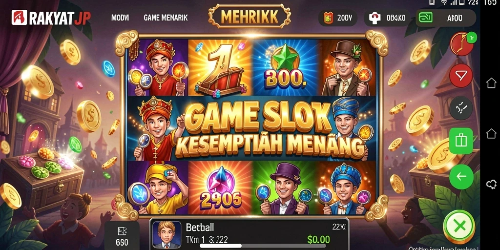 Tampilan gameplay RAKYATJP yang memukau dan mengasyikkan.