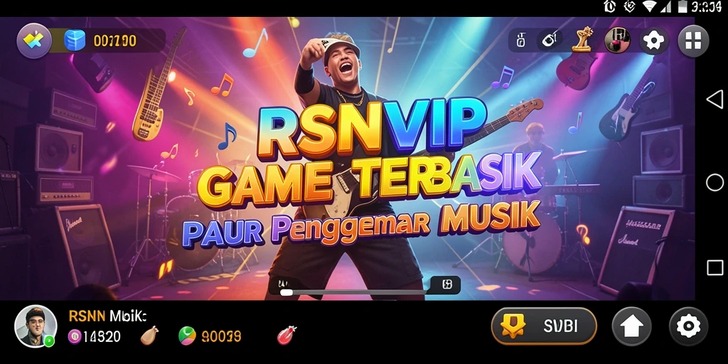 Tampilan gameplay menarik dari RSNVIP dengan berbagai tantangan musik.