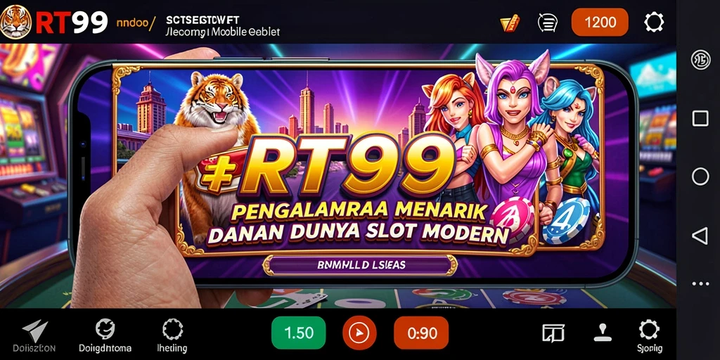Tampilan gameplay Slot RT99 yang mendebarkan dan penuh warna.
