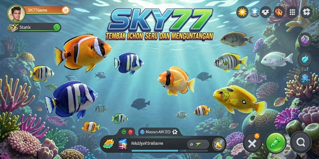Screenshot gameplay menampilkan keseruan menembak ikan di <strong>SKY77</strong>.