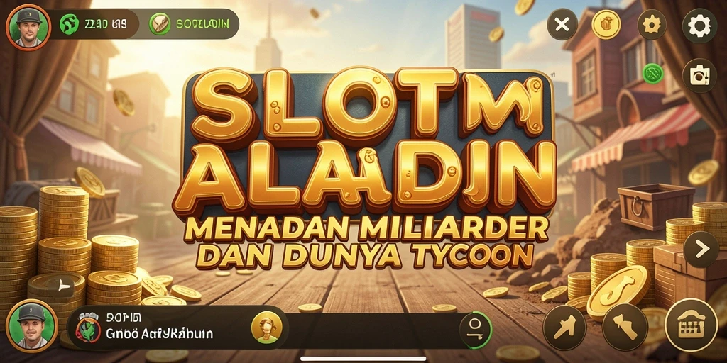 Tampilan screenshot gameplay <strong>SLOTALADIN</strong> yang menampilkan simulasi bisnis Tycoon.